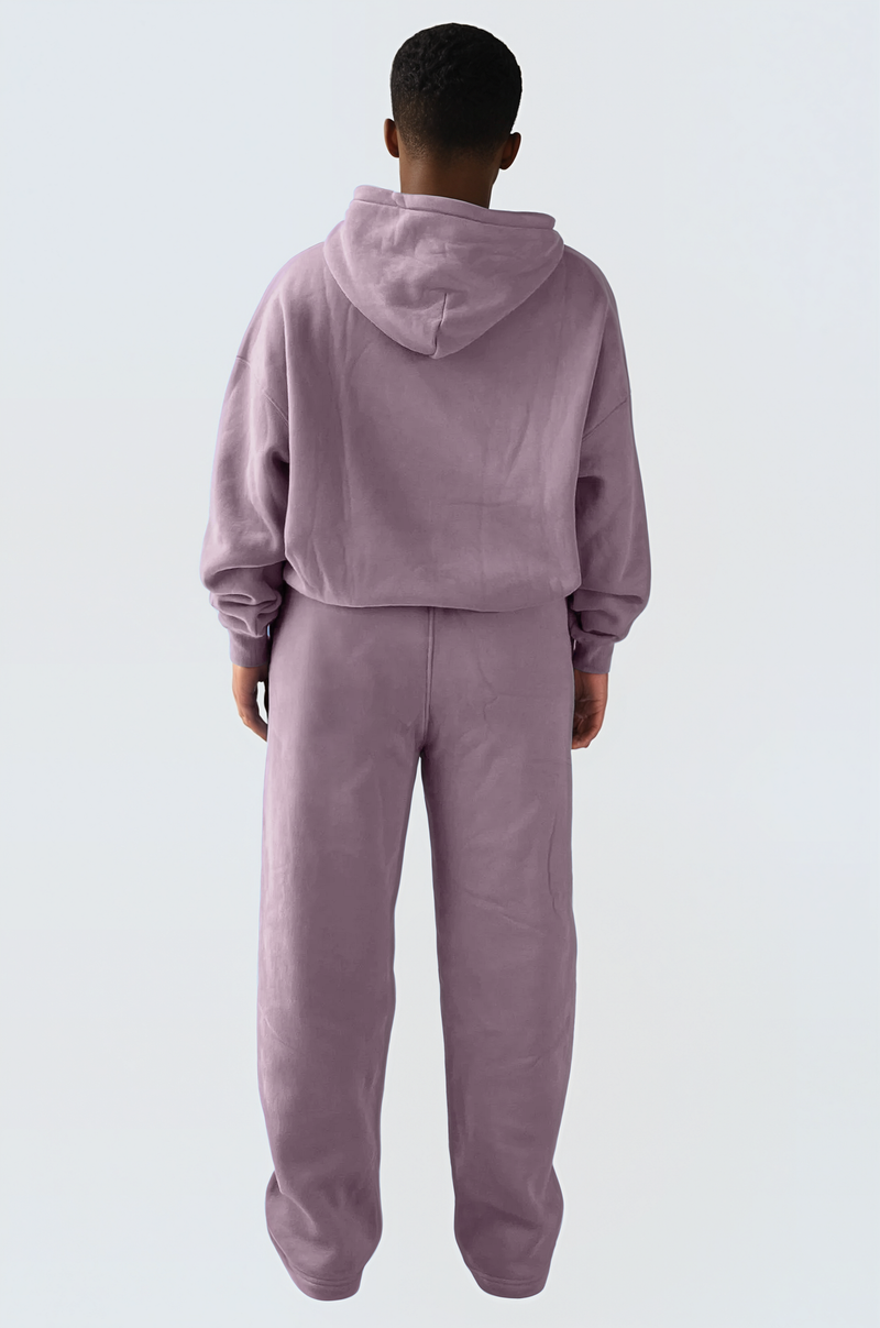 U Moon Dento Sweatshirt Oversize Fleece + Hoodie - Plum Light