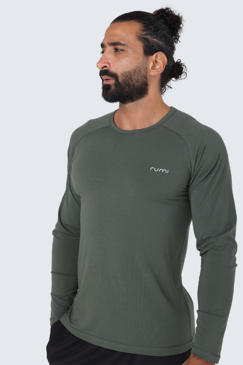 MU Move Tee Long Sleeve -  Olive Deep