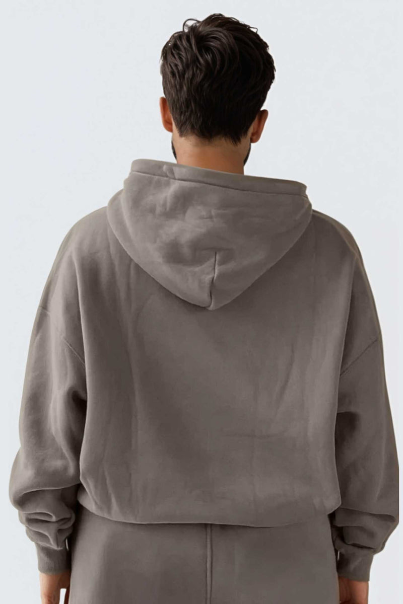 MU Moon Dento Sweatshirt Oversize Fleece + Hoodie - Camel