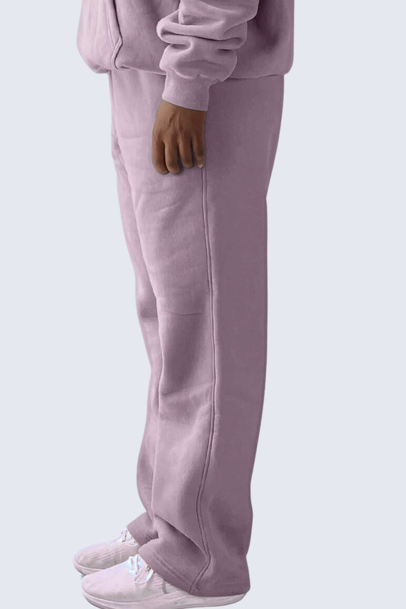 MU Moon Sweatpants Relaxed Open Fleece - Plum Light