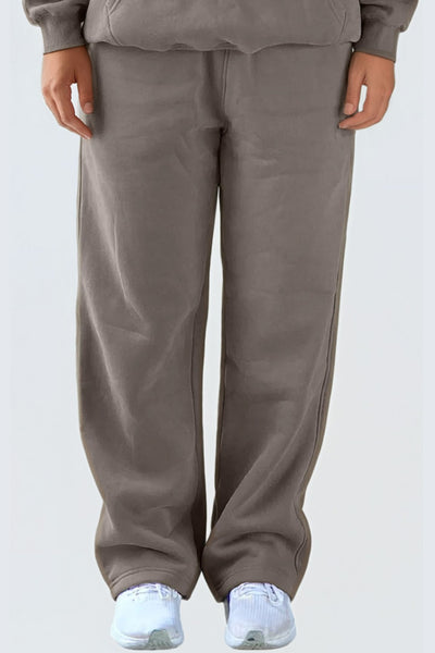 U Moon Sweatpants Relaxed Open Fleece - Camel