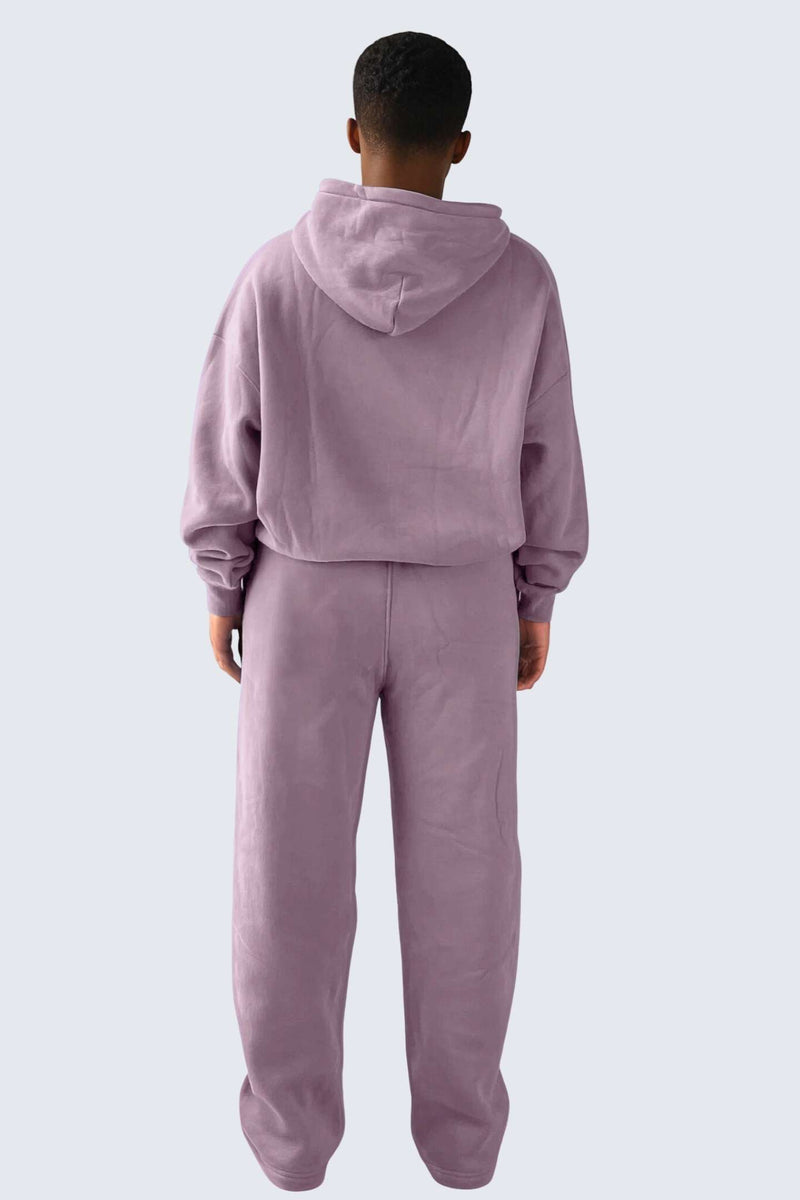 MU Moon Sweatpants Relaxed Open Fleece - Plum Light