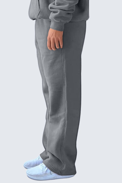 U Moon Sweatpants Relaxed Open Fleece - Stone