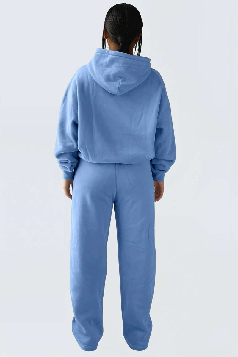 WU Moon Sweatpants Relaxed Open Fleece - Ocean