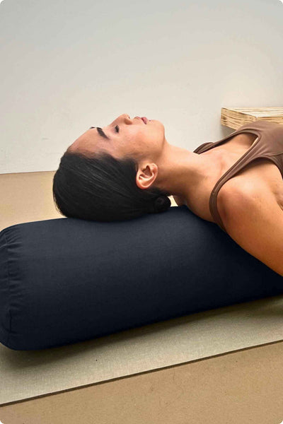 Cotton Yoga Bolster – Round - Graphite