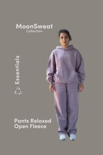 WU Moon Sweatpants Relaxed Open Fleece - Plum Light