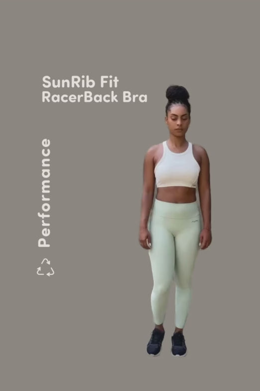 Rumi Earth - W SunRib Fit RacerBack Bra - Snow - R128116