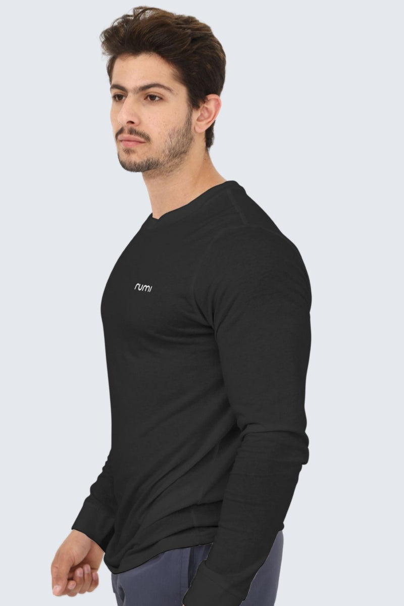 Rumi Earth - M Sun Day Tee Long Sleeve - Black - R541110BKS - Tops