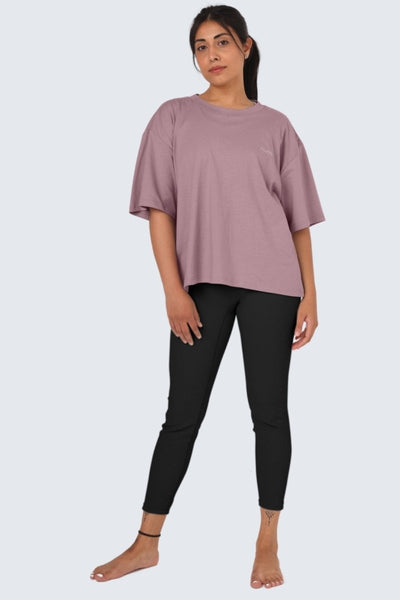 Rumi Earth - W Moon Tee Short Oversize - Rose Deep - R111122RDP - Tops