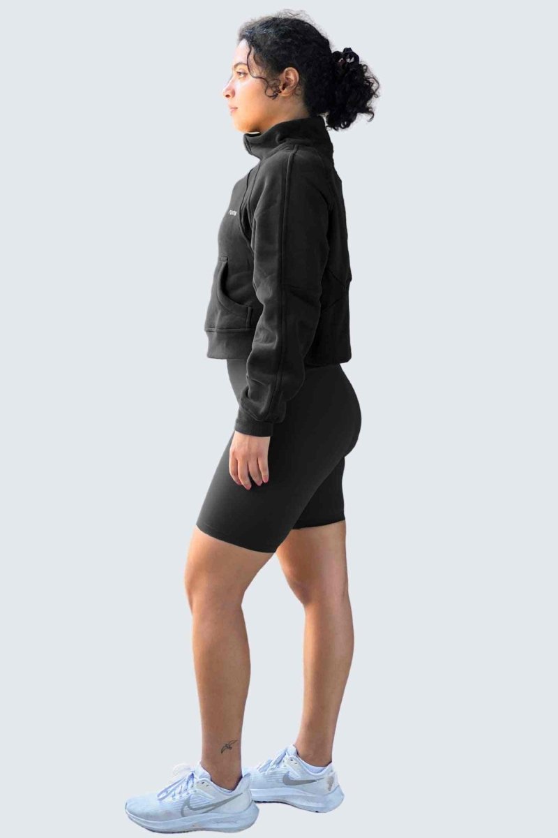 Rumi Earth - W MoonSweat Shirt Mock Oversized - Black - 