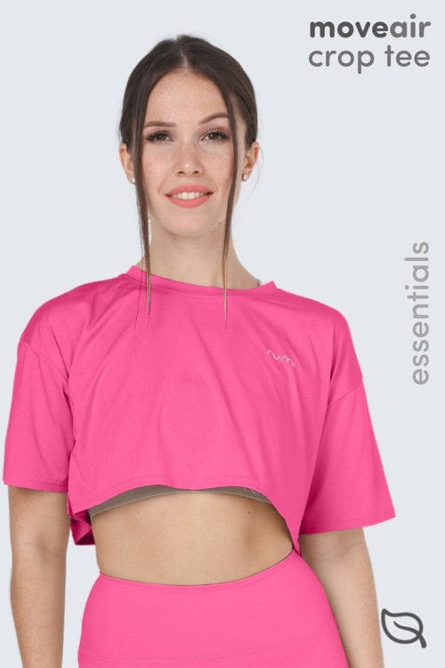 W MoveAir Tee Cropped - Rose Glow