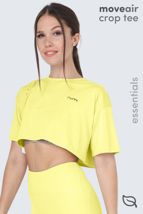 W MoveAir Tee Cropped - Sunlight Glow