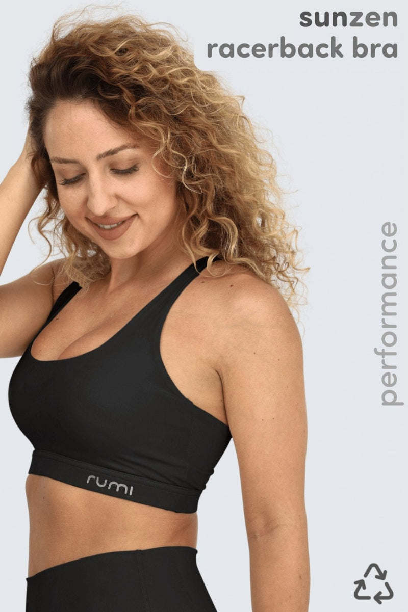 Rumi Earth - W Sun Racer - Back Bra - Black - R128110BKP - Bras