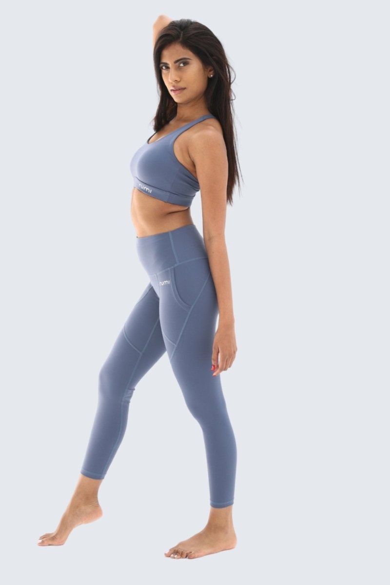 Rumi Earth - W Sun Racer - Back Bra - Gray - Blue - R128110GBP - Bras