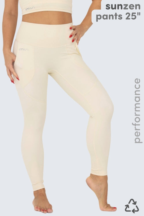 W Sun Zen Pants 25” + Pockets - Ivory