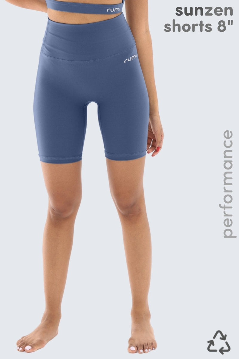 Rumi Earth - W Sun Zen Shorts 8” - Cobalt - R124440CTP - Bottoms