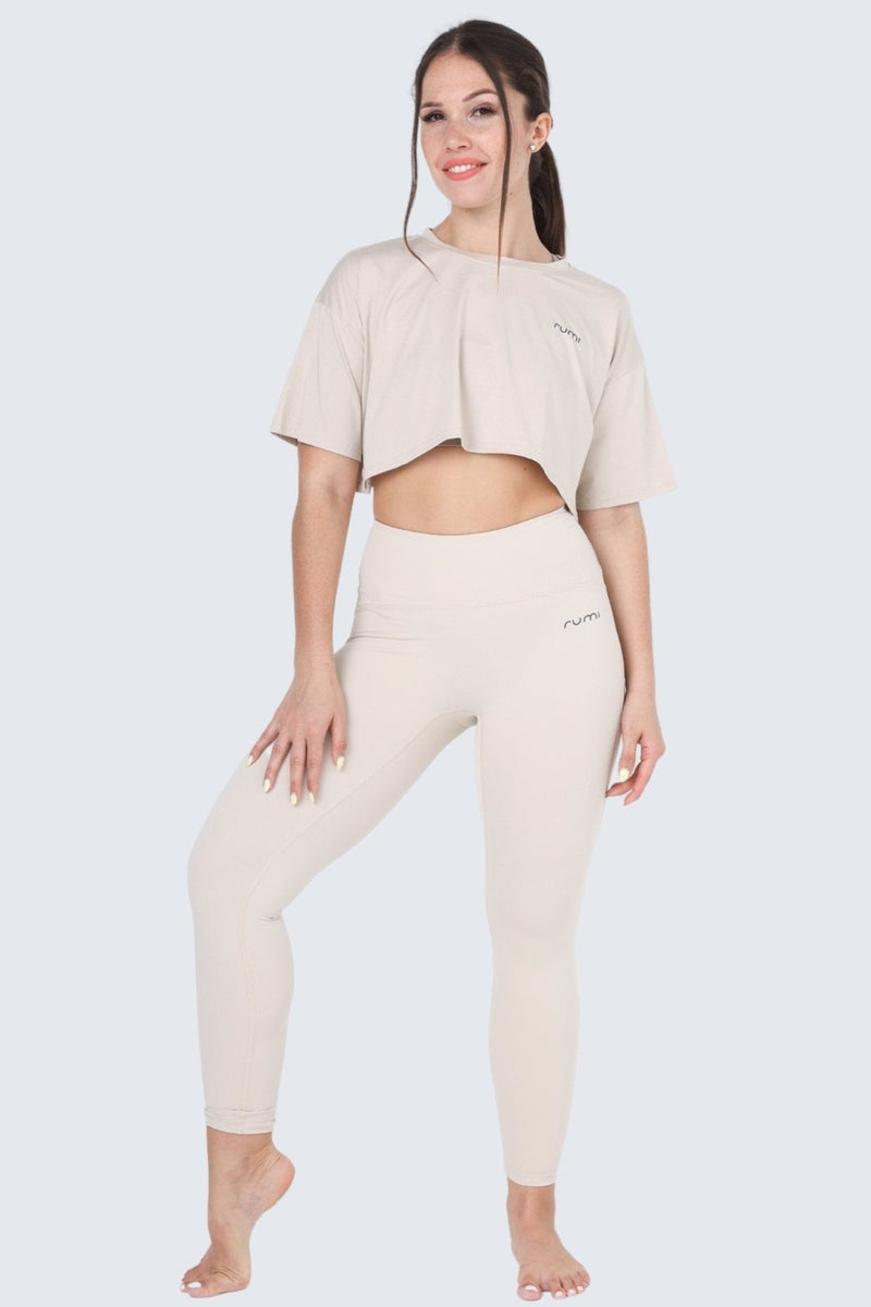 Rumi Earth - W SunSoft Flow Pants 25" - Cream - R124120CMP - Bottoms