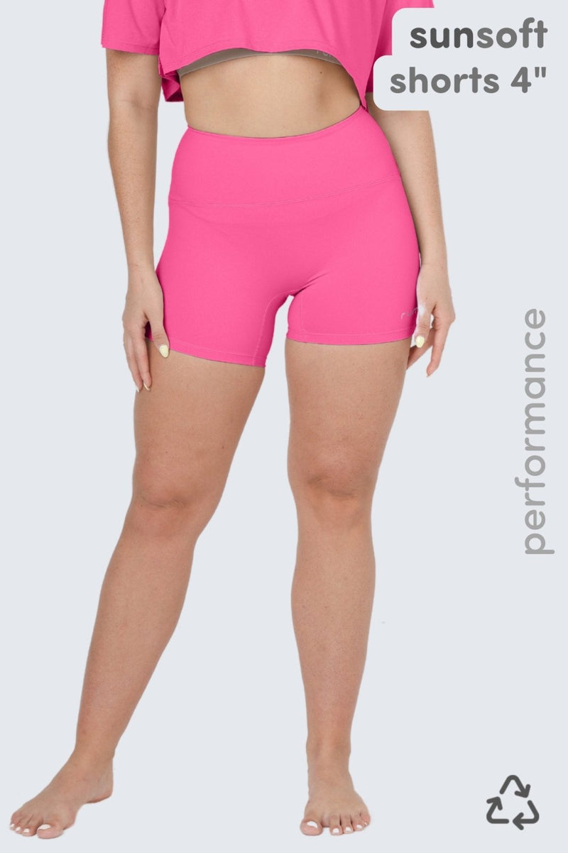 Rumi Earth - W SunSoft Flow Shorts 4" - Rose Glow - R124125RWP - Bottoms