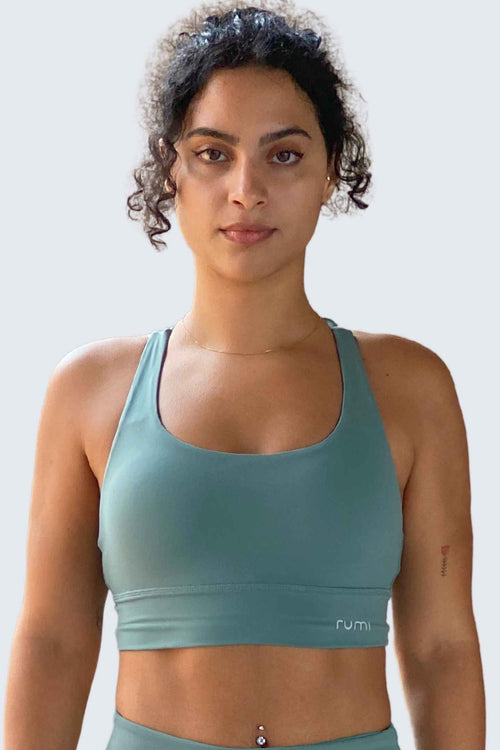 W SunSoft Stringy Crop Top Bra - Teal Light