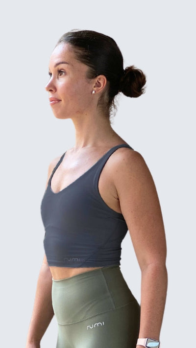 Rumi Earth - W SunSoft Tank Bra - Graphite - R137440GEP - Bras