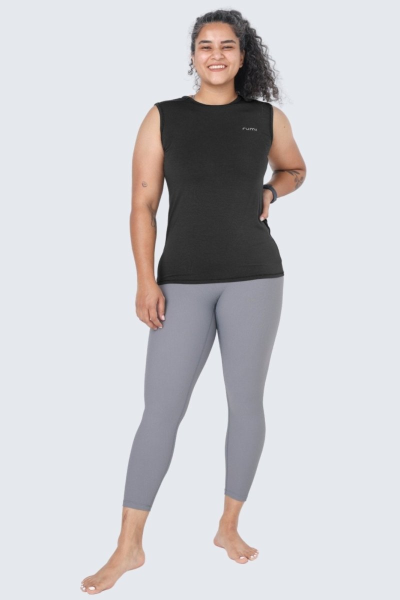 Rumi Earth - WU Move Tank - Black - R531310BKP - Tops