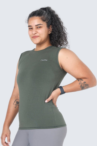 Rumi Earth - WU Move Tank - Olive Deep - R531310ODP - Tops